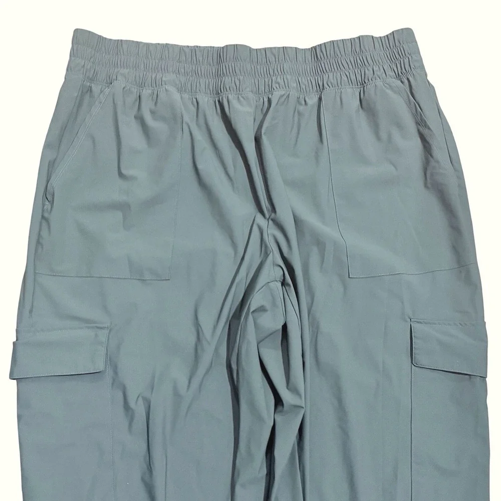 Old Navy Go-Dry Sleektech Sage Green Cargo Pants Womens 2X High Waist Utility